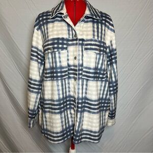 Workshop Republic Clothing Blue and White Outerwear…Size medium